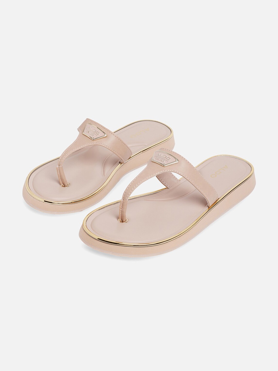 

ALDO Women Pink Open Toe Flats