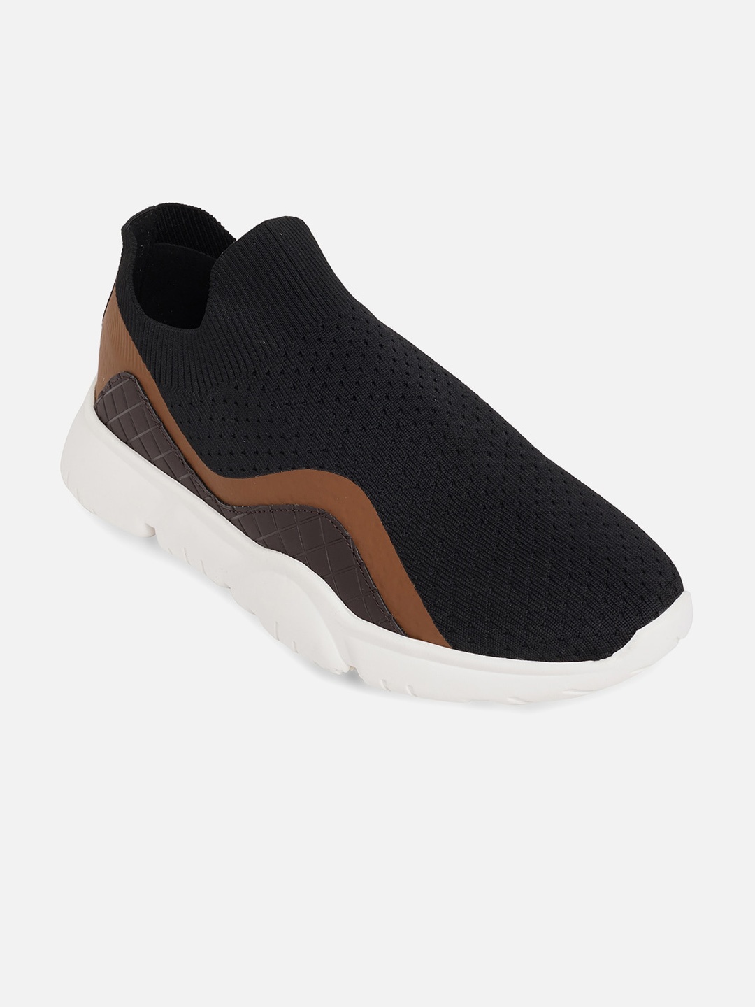 

ALDO Men Black Perforations Slip-On Sneakers