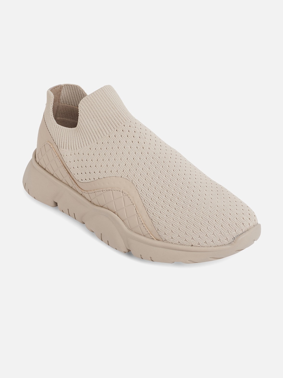 

ALDO Men Brown Woven Design Slip-On Sneakers