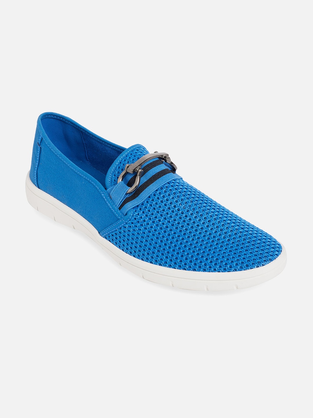 

ALDO Men Blue Woven Design Slip-On Sneakers