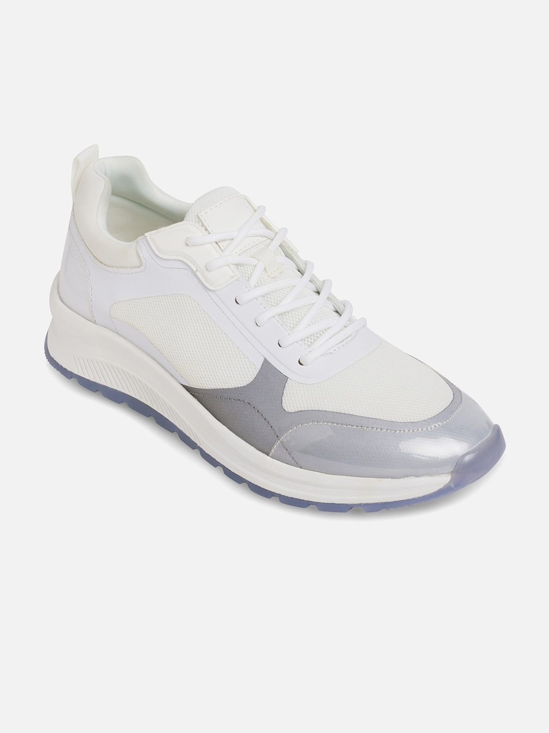 

ALDO Men White & Grey Colourblocked Sneakers