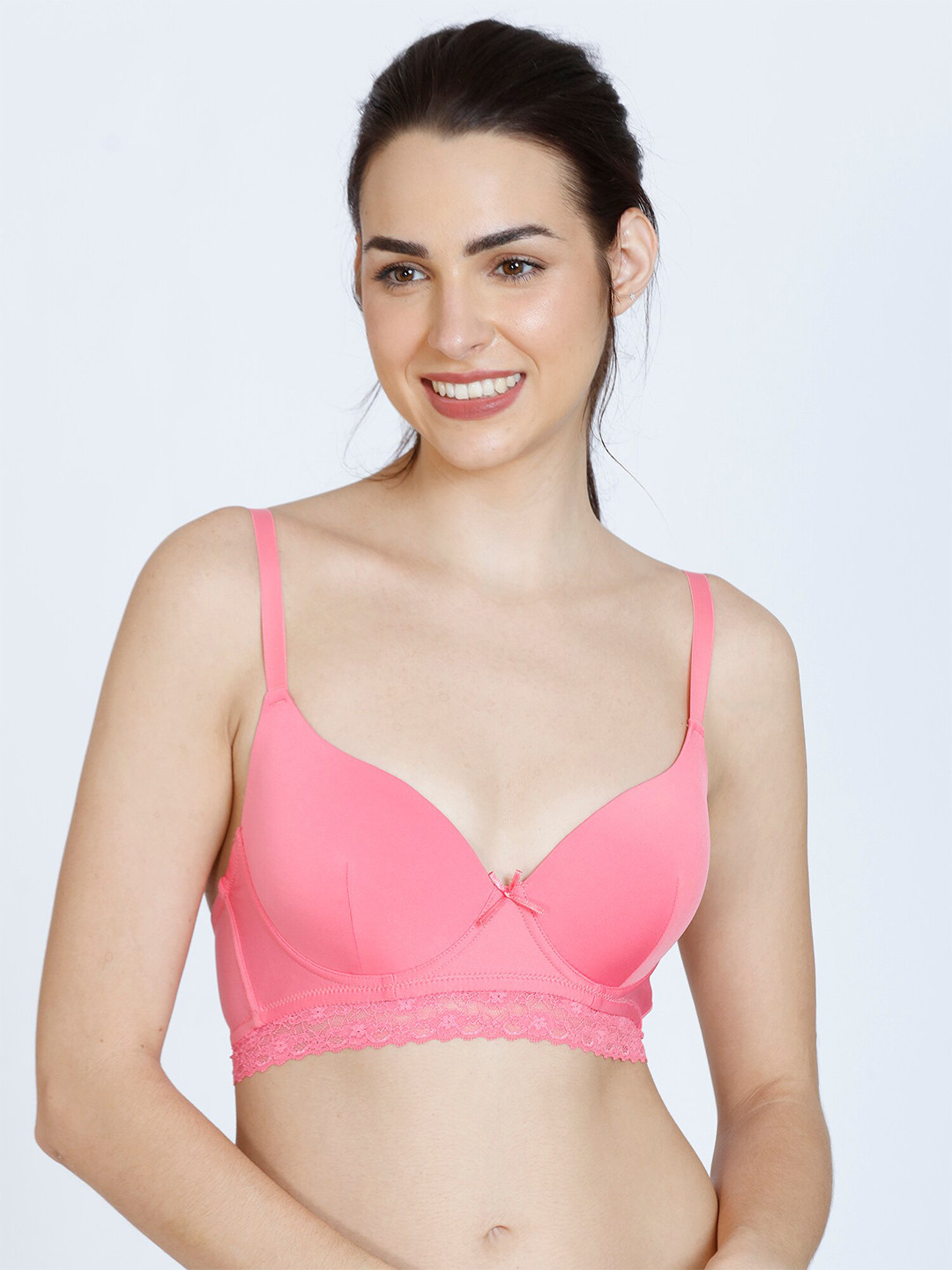 

Rosaline by Zivame Pink Lightly Padded Seamless Bra RO1138FASHBPINK