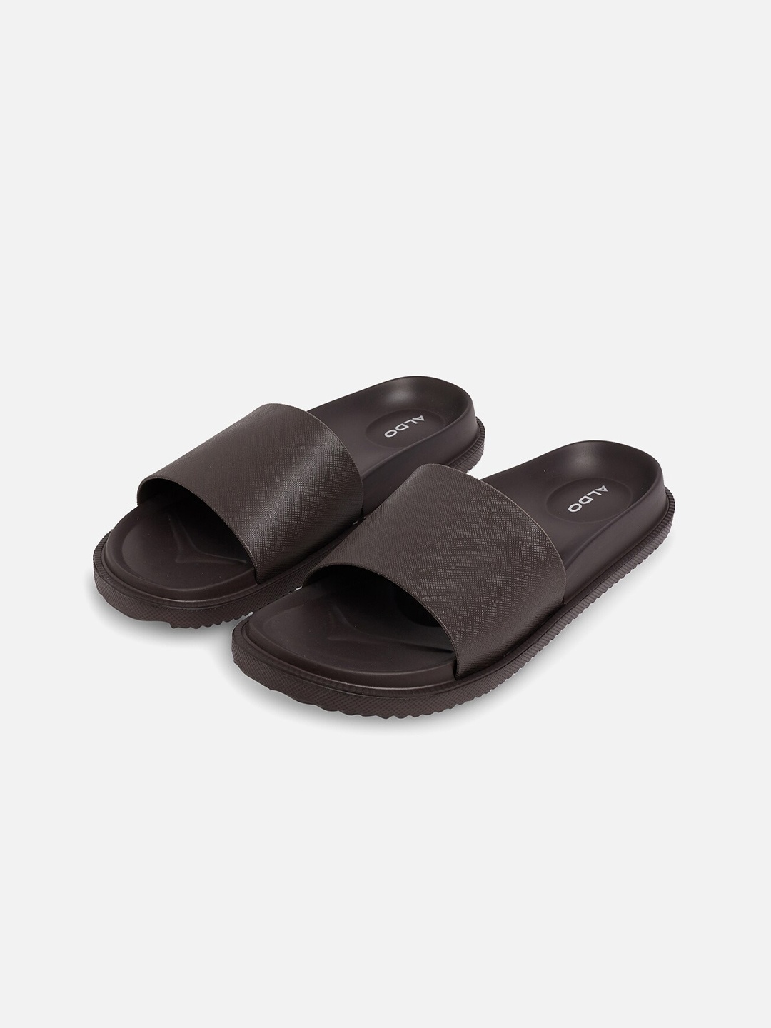 

ALDO Men Brown Solid Sliders