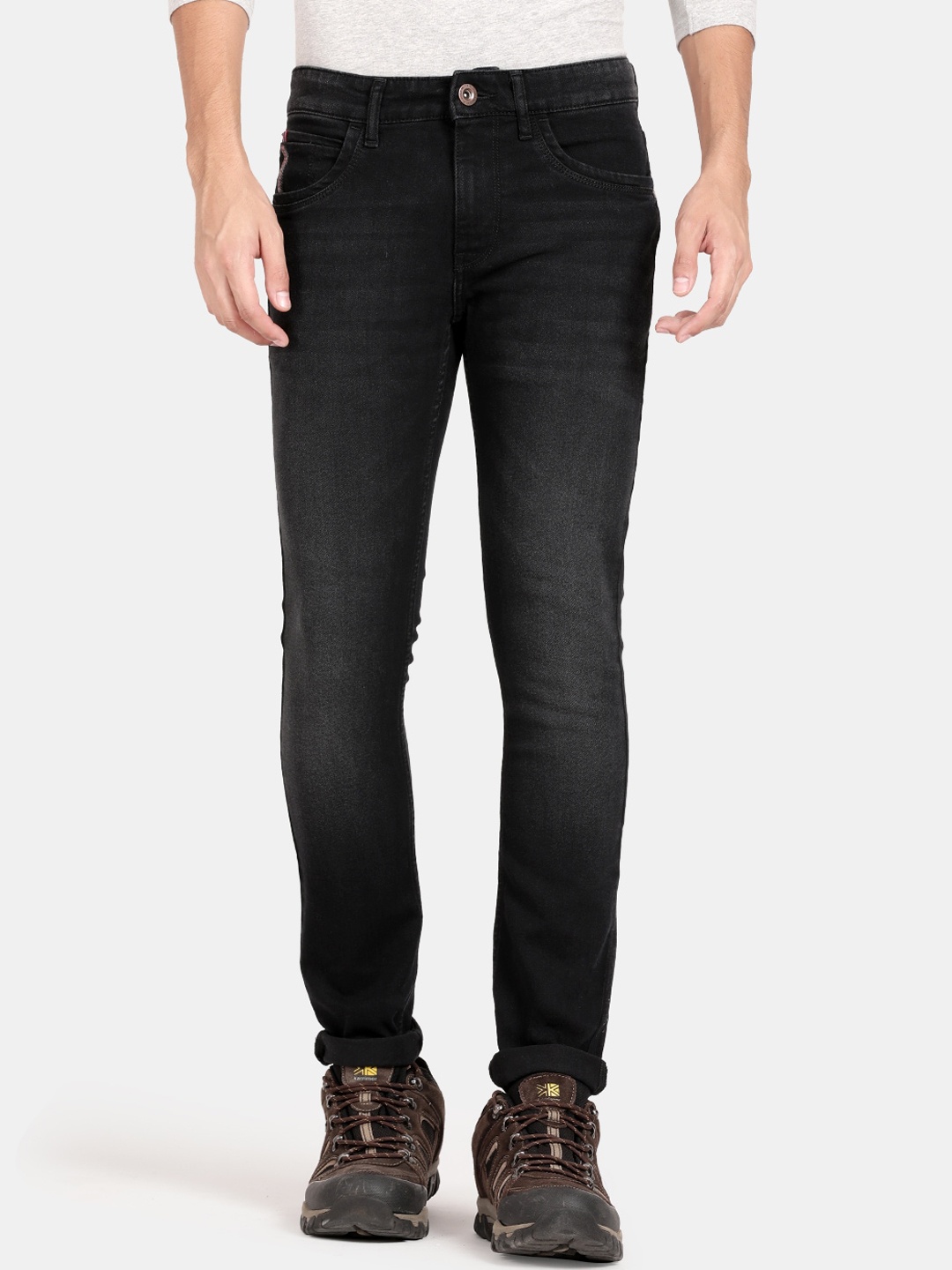 

Llak Jeans Men Black Skinny Fit Light Fade Stretchable Jeans