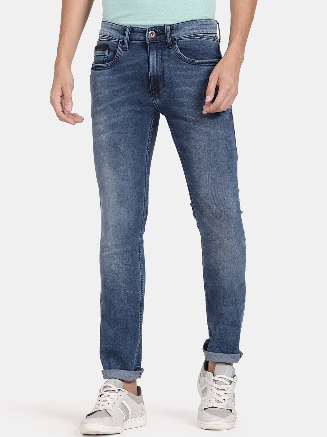 

Llak Jeans Men Blue Skinny Fit Heavy Fade Stretchable Jeans