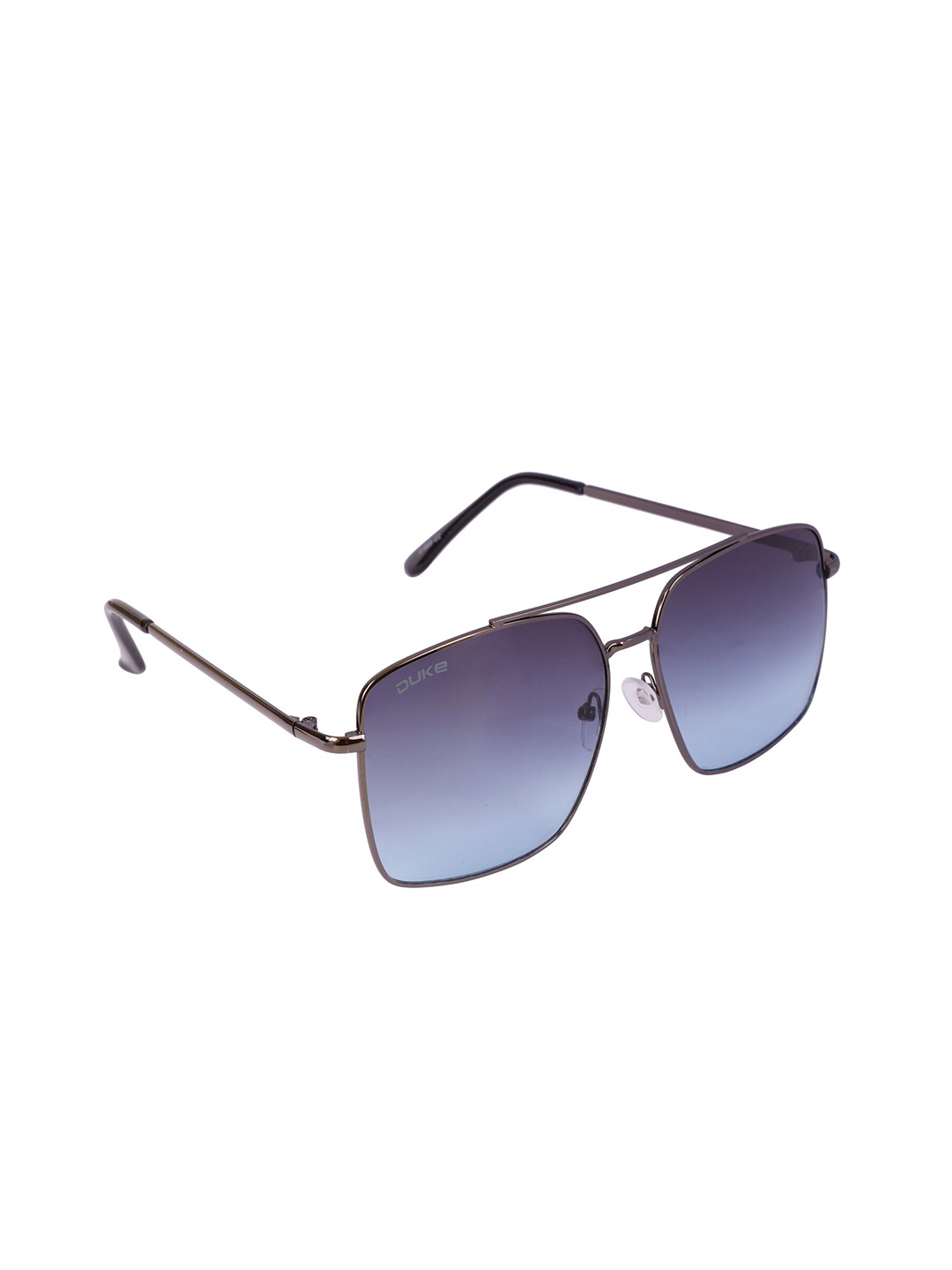 

Duke Unisex Blue Lens & Gunmetal-Toned Square Sunglasses - DUKE-A1869-C2, Navy blue
