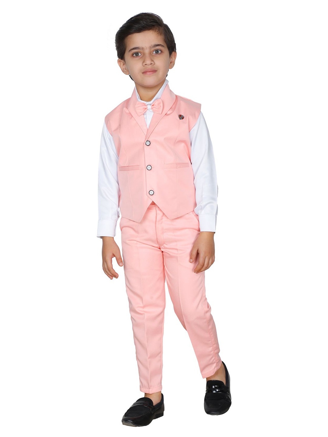 

FOURFOLDS Boys 3-Piece Suit, Pink