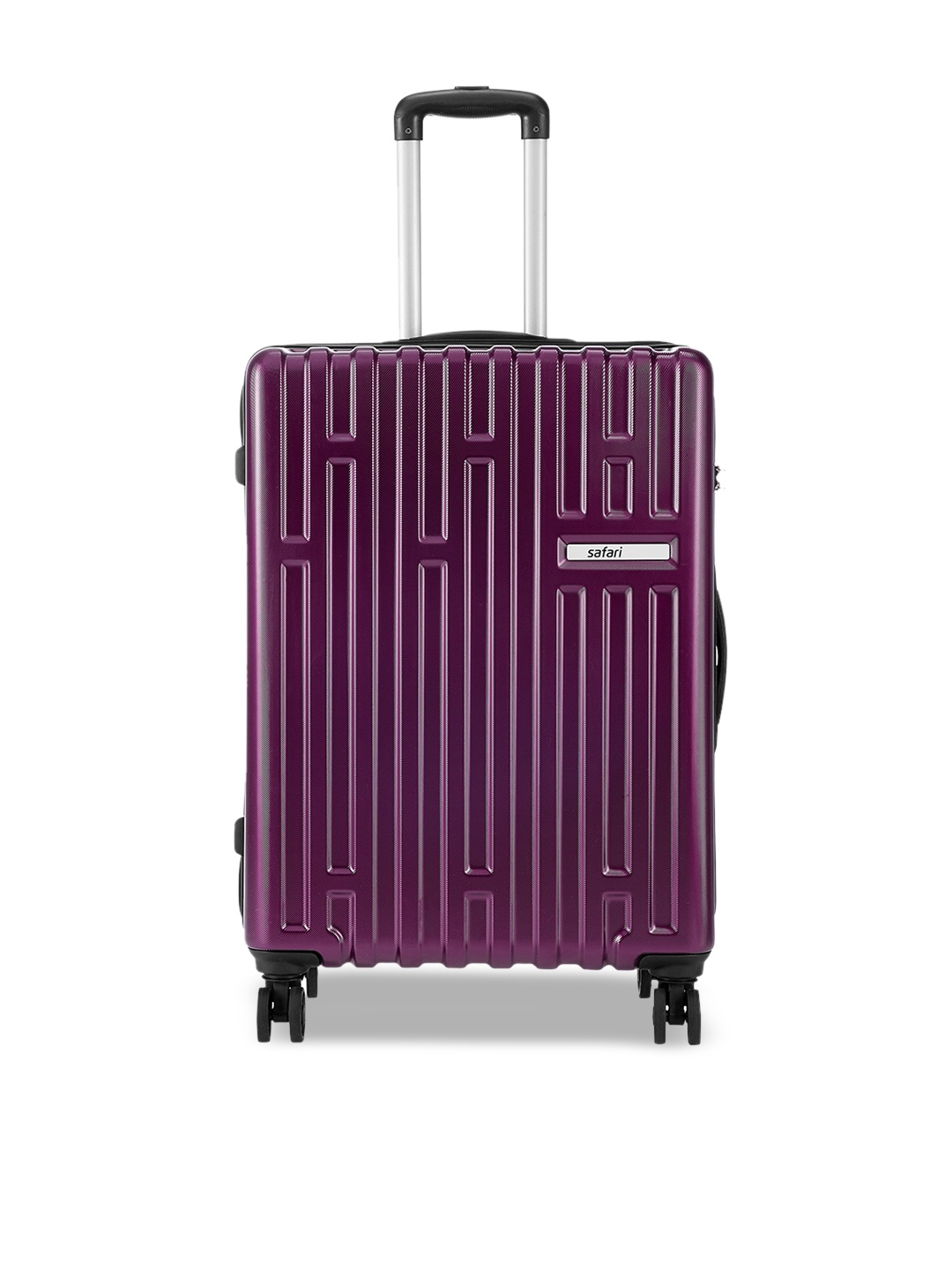 

Safari Magenta Pink Textured Hard-Sided Medium Trolley Suitcase