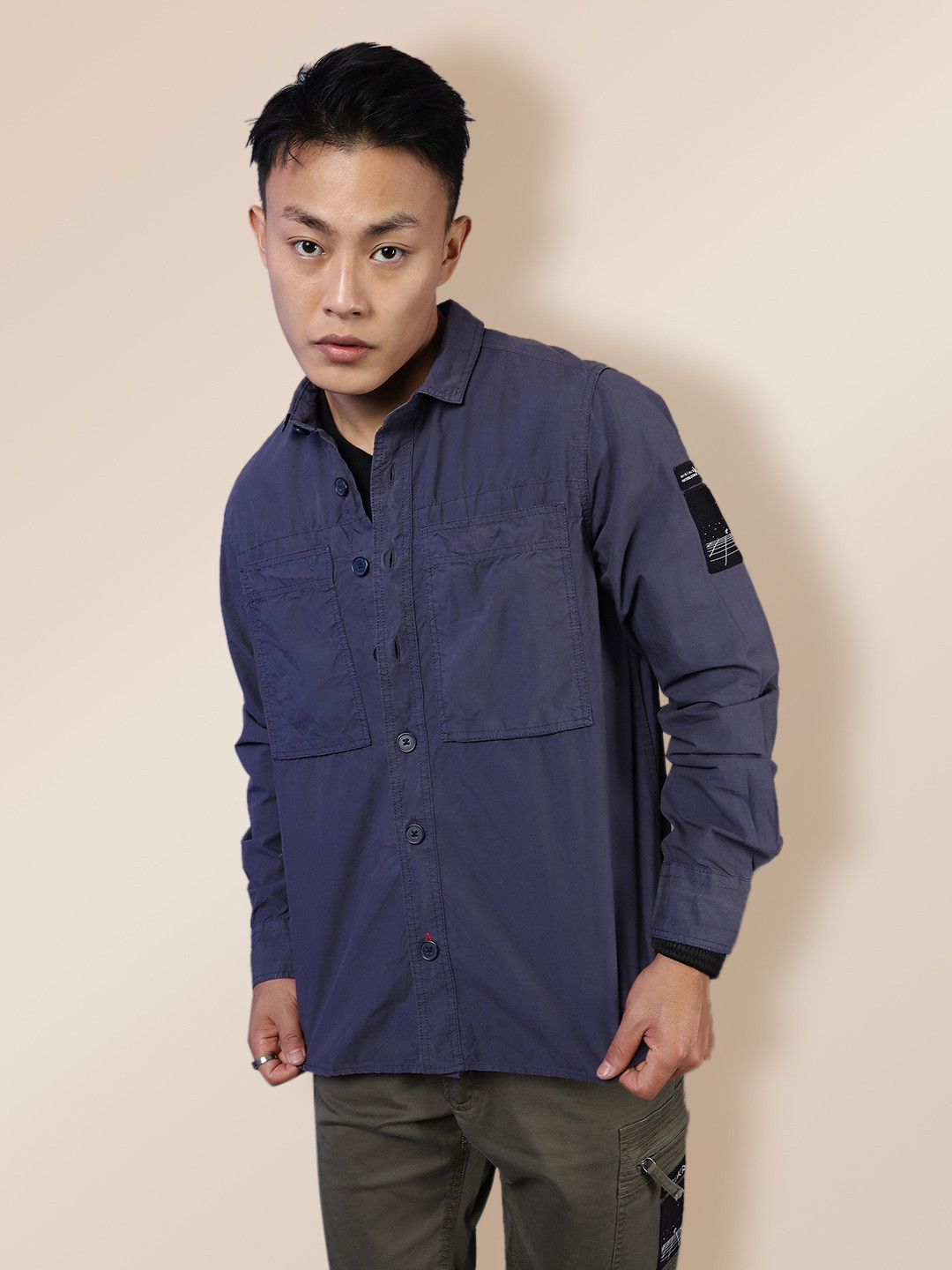 

KRA Men Blue Classic Casual Shirt