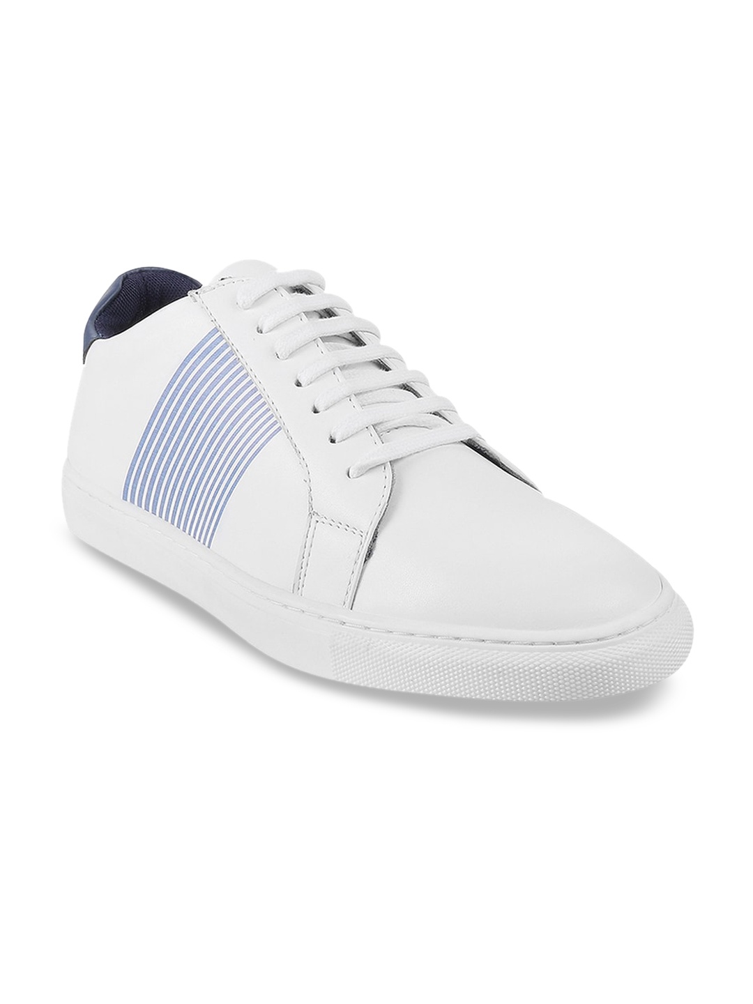 

Mochi Men White Striped Sneakers