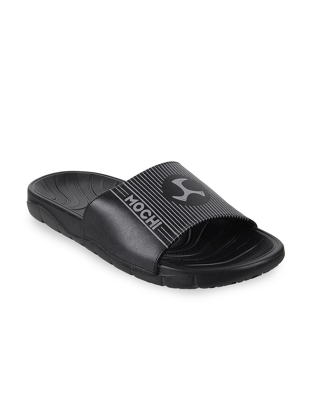 

Mochi Men Black Printed Sliders