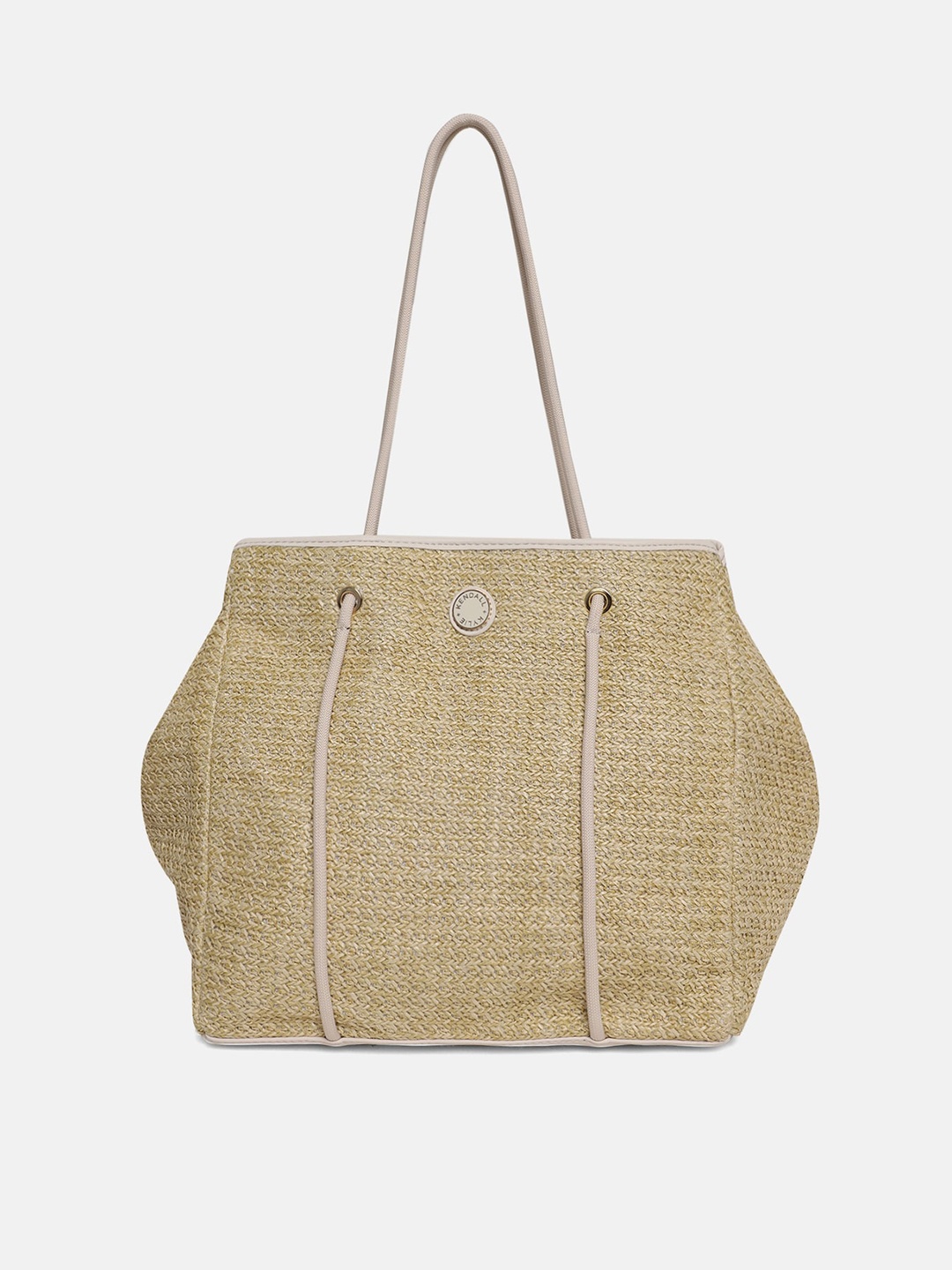 

KENDALL & KYLIE Yellow Embellished Bucket Shoulder Bag with Bow Detail