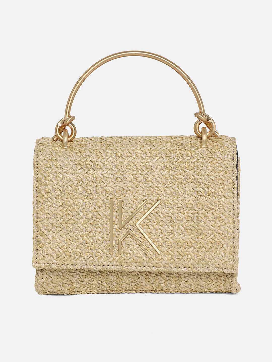 

KENDALL & KYLIE Yellow Textured Structured Handheld Bag