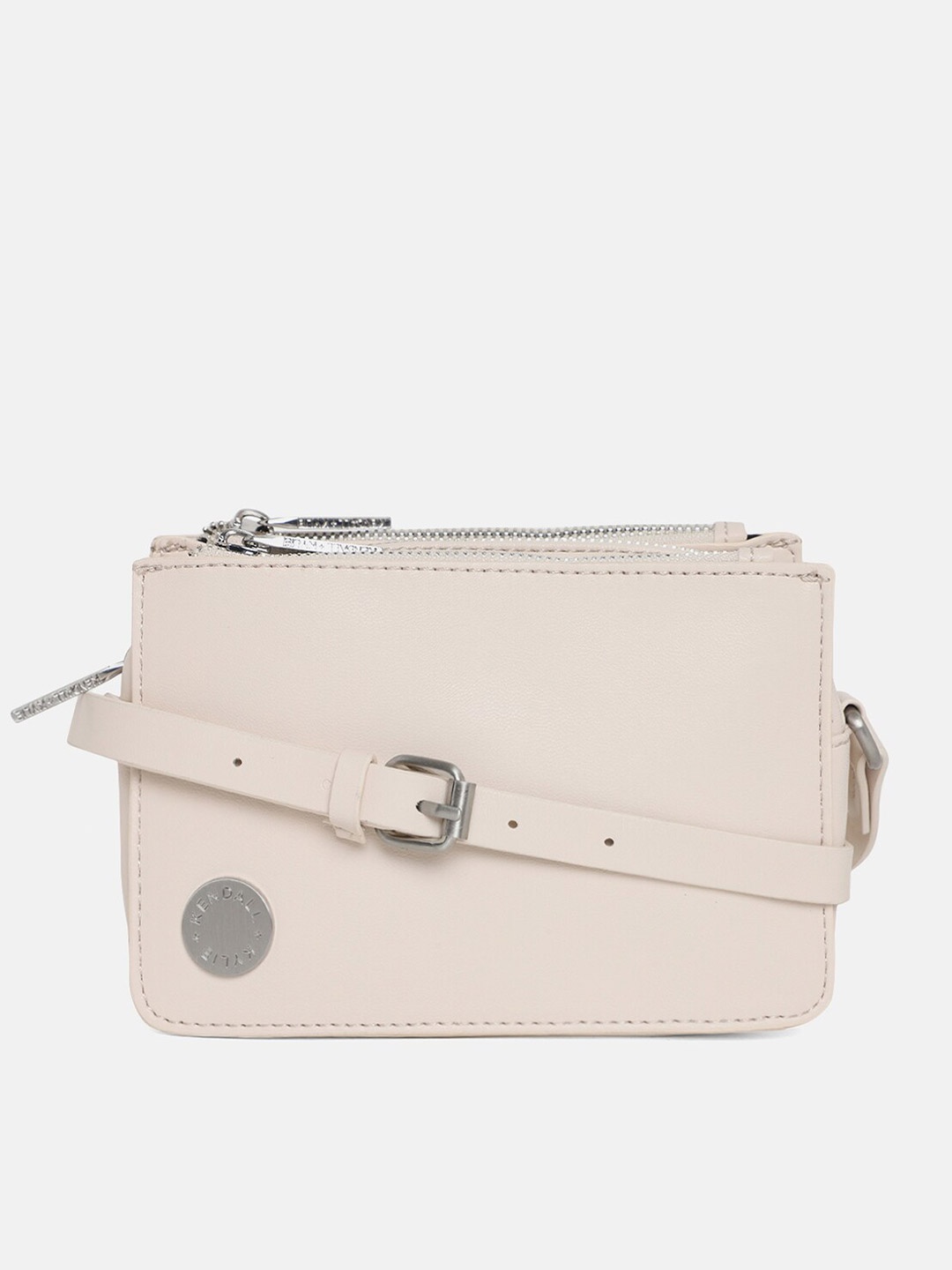 

KENDALL & KYLIE Off White Solid Sling Bag