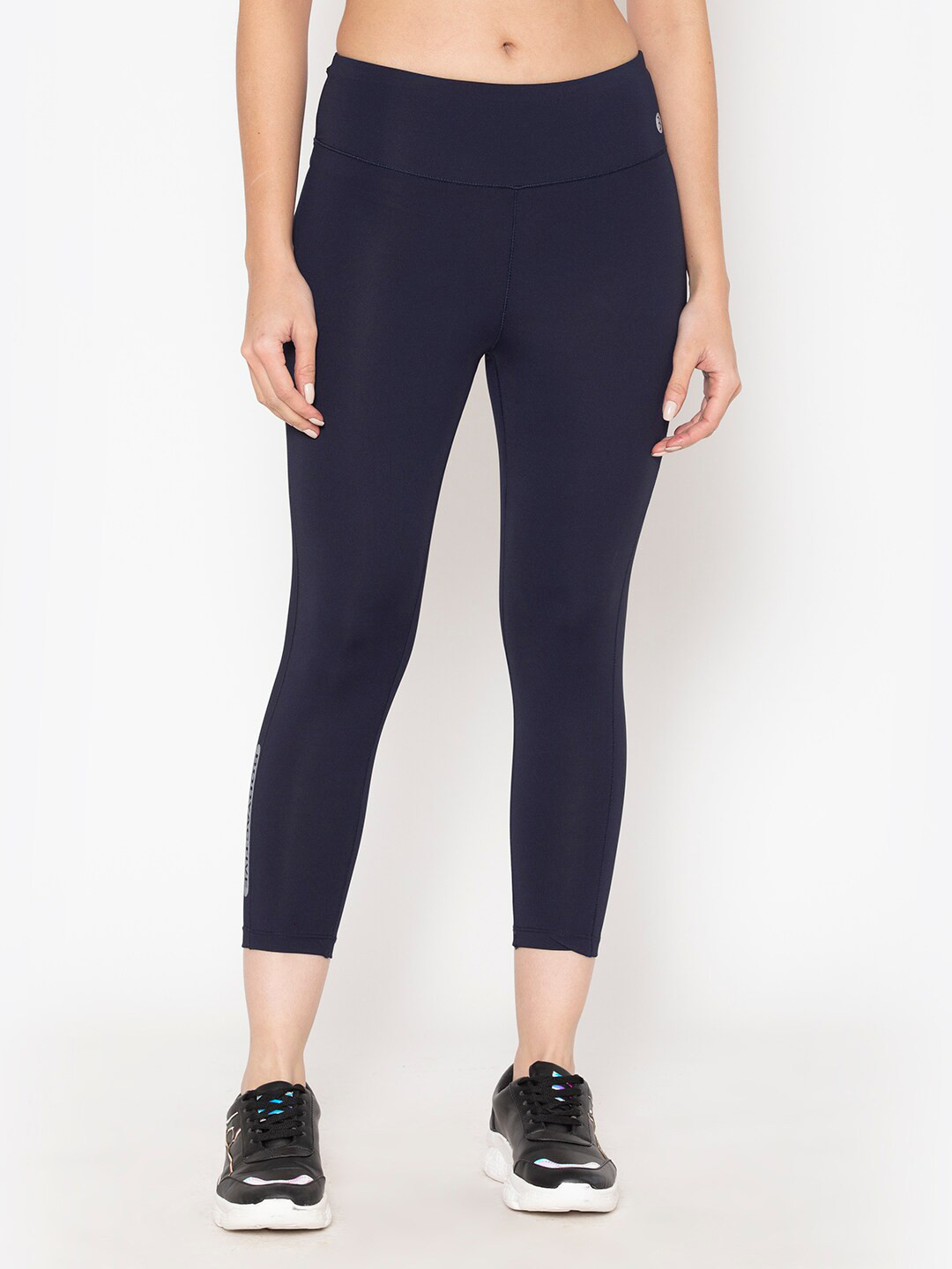 

BODYACTIVE Women Navy Blue Solid High Rise Tights