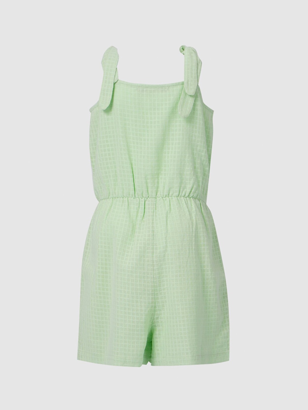 

KIDS ONLY Girls Green Shoulder Straps Cotton Playsuit