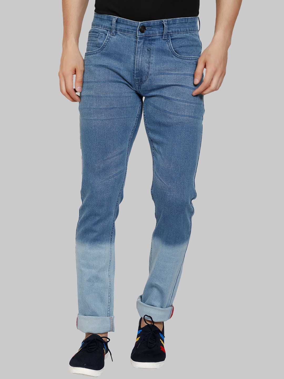 

PEPLOS Men Blue Urban Slim Fit Heavy Fade Stretchable Jeans