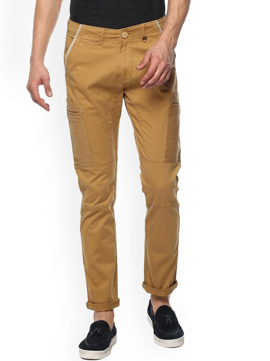 

SPYKAR Men Khaki Slim Fit Cotton Trousers