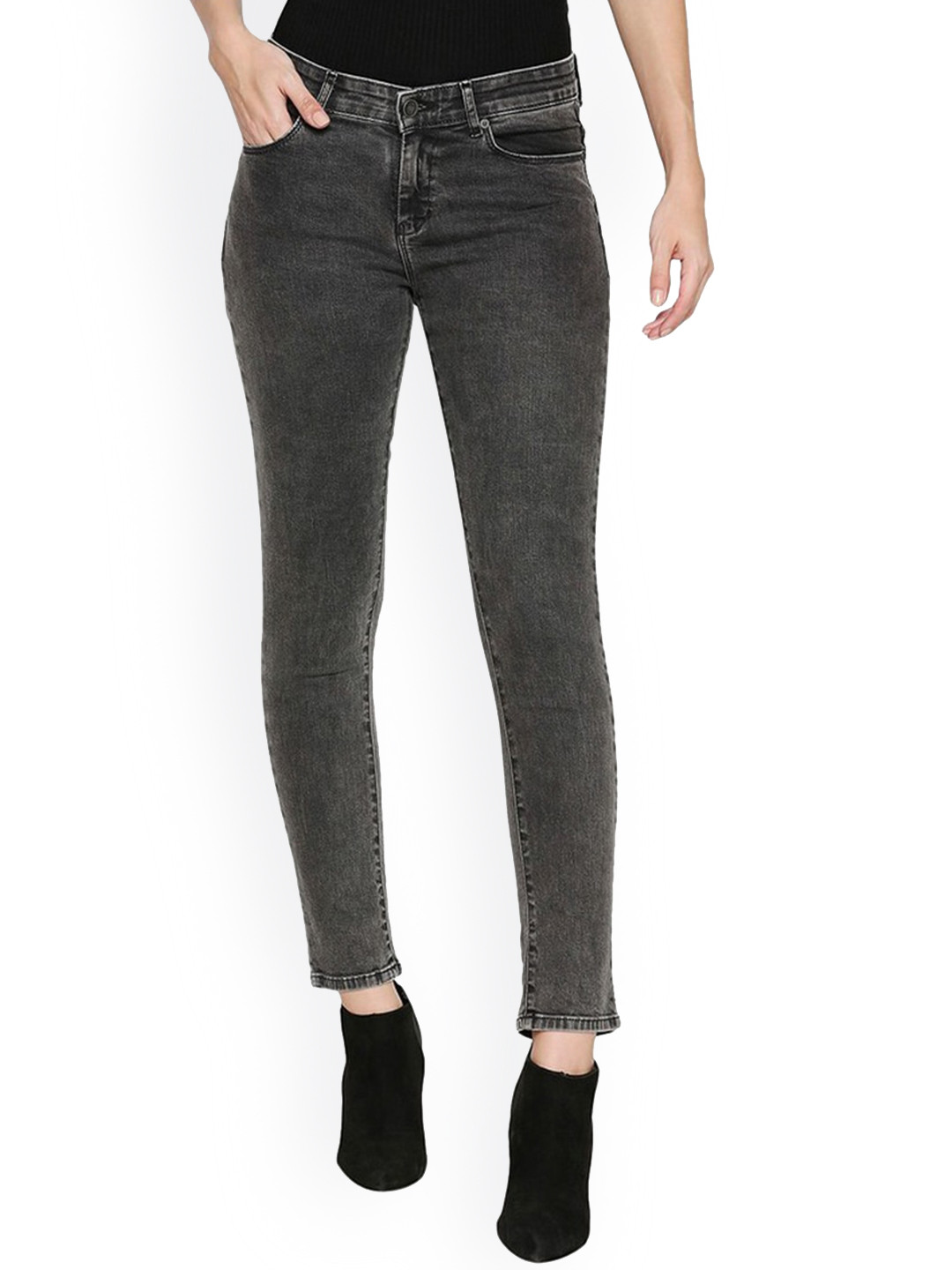 

SPYKAR Women Grey Super Skinny Fit Cotton Jeans