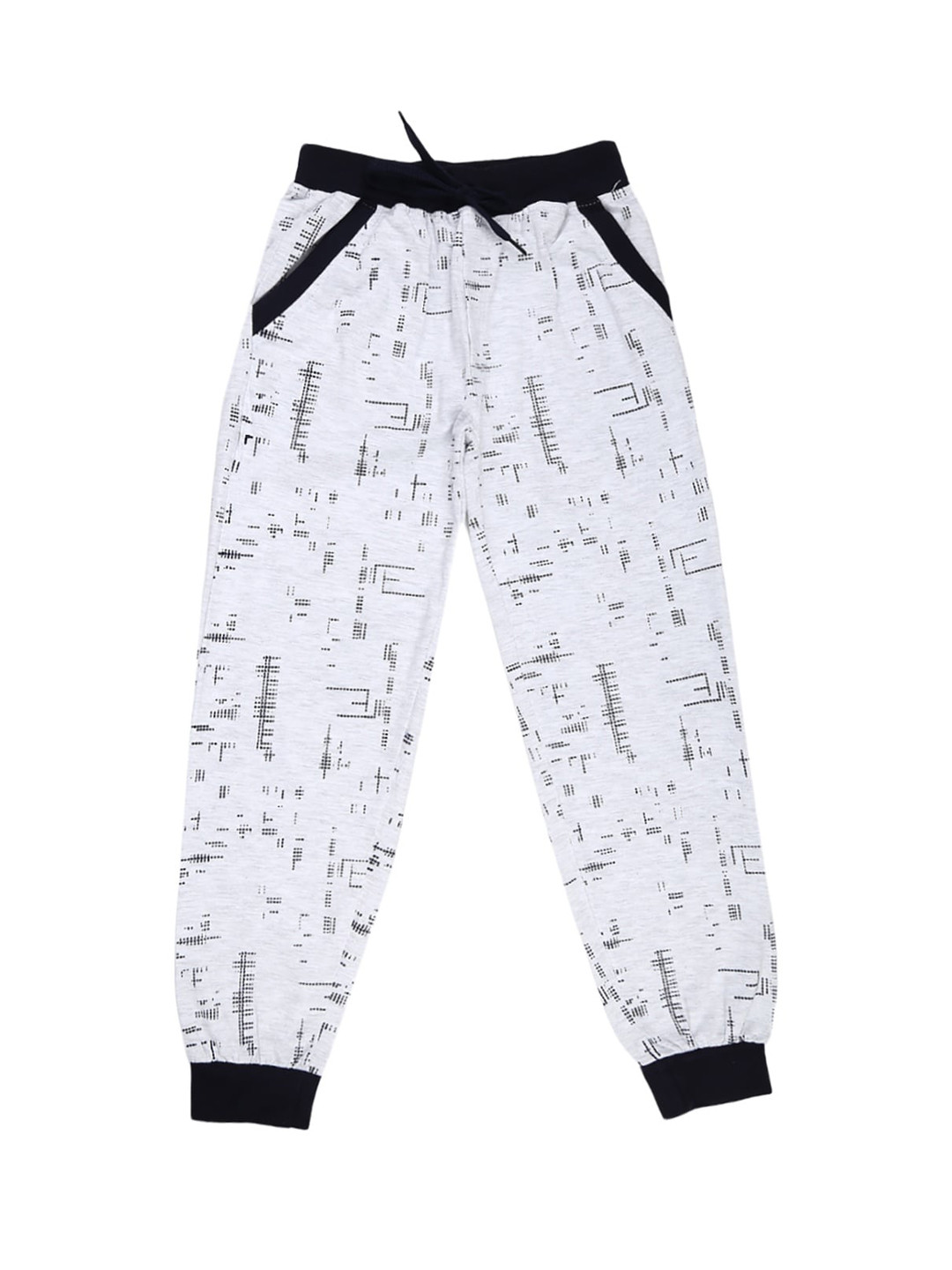 

V-Mart Boys Grey Regular Fit Printed Classic Cotton Joggers