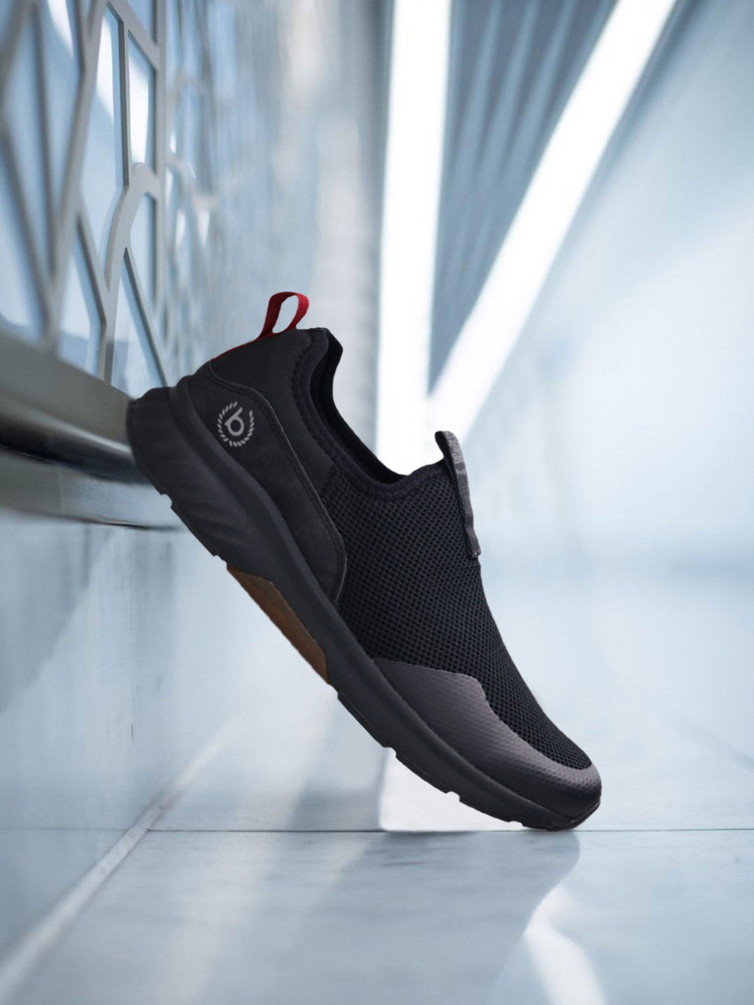 

Bugatti Men Black Textile Walking Non-Marking Shoes