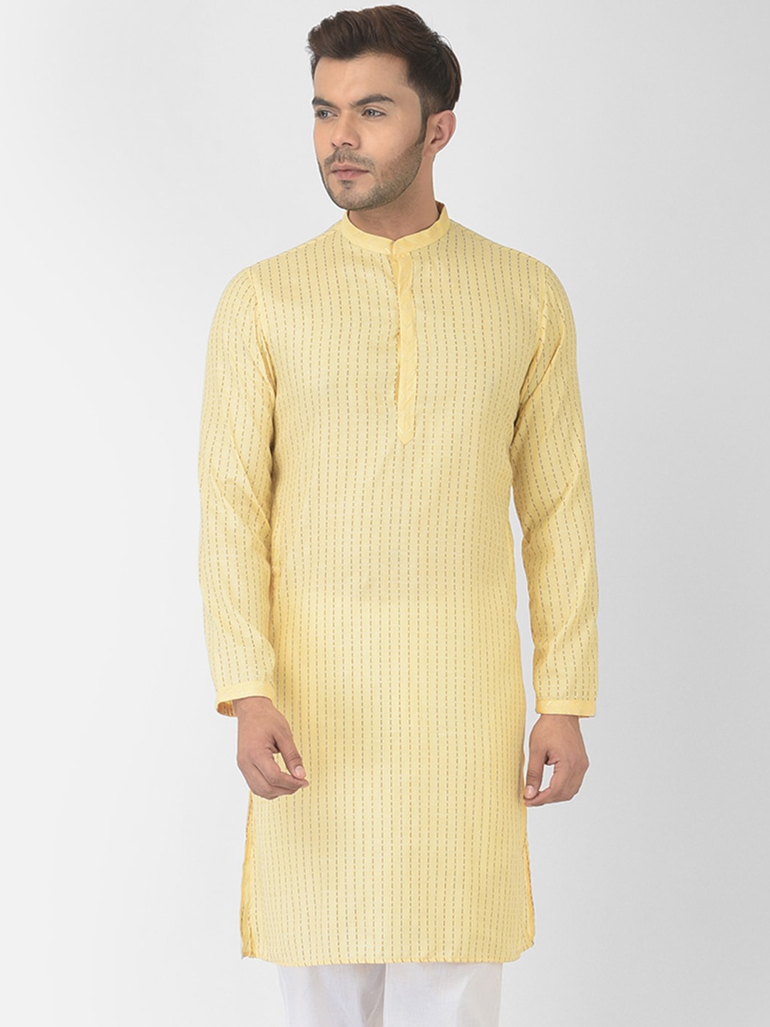 

DEYANN Men Yellow Kurta