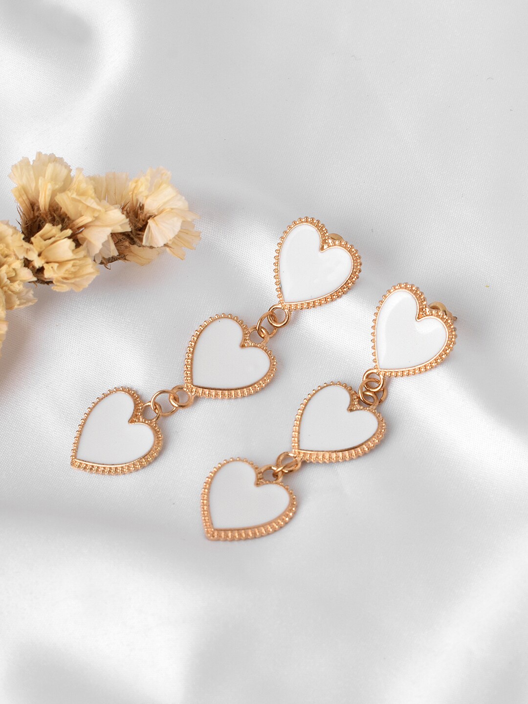 

BEWITCHED Gold-Toned Contemporary Drop Earrings