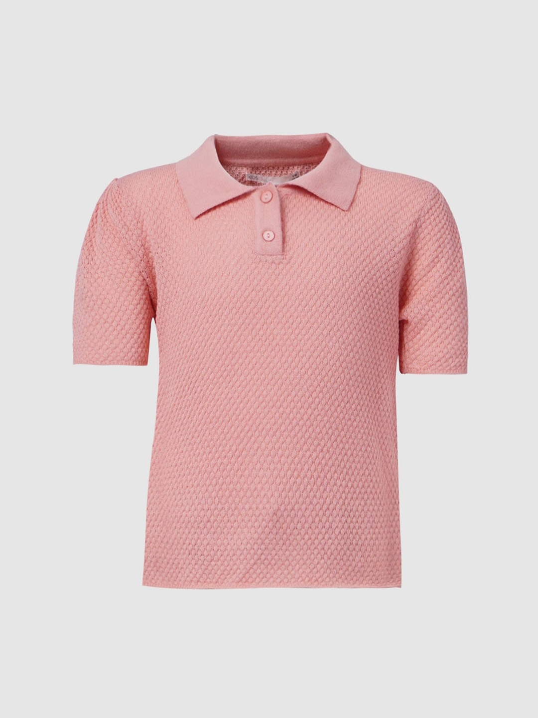 

KIDS ONLY Girls Pink Polo Collar T-shirt