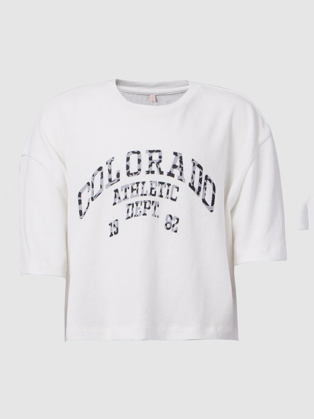 

KIDS ONLY Girls White Typography Printed T-shirt