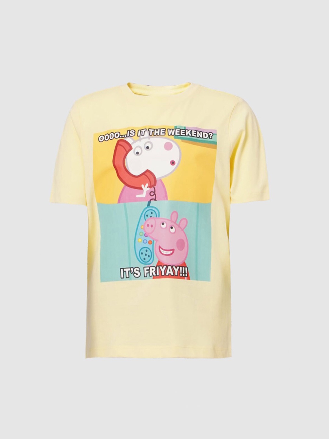 

KIDS ONLY Girls Yellow Printed Applique T-shirt