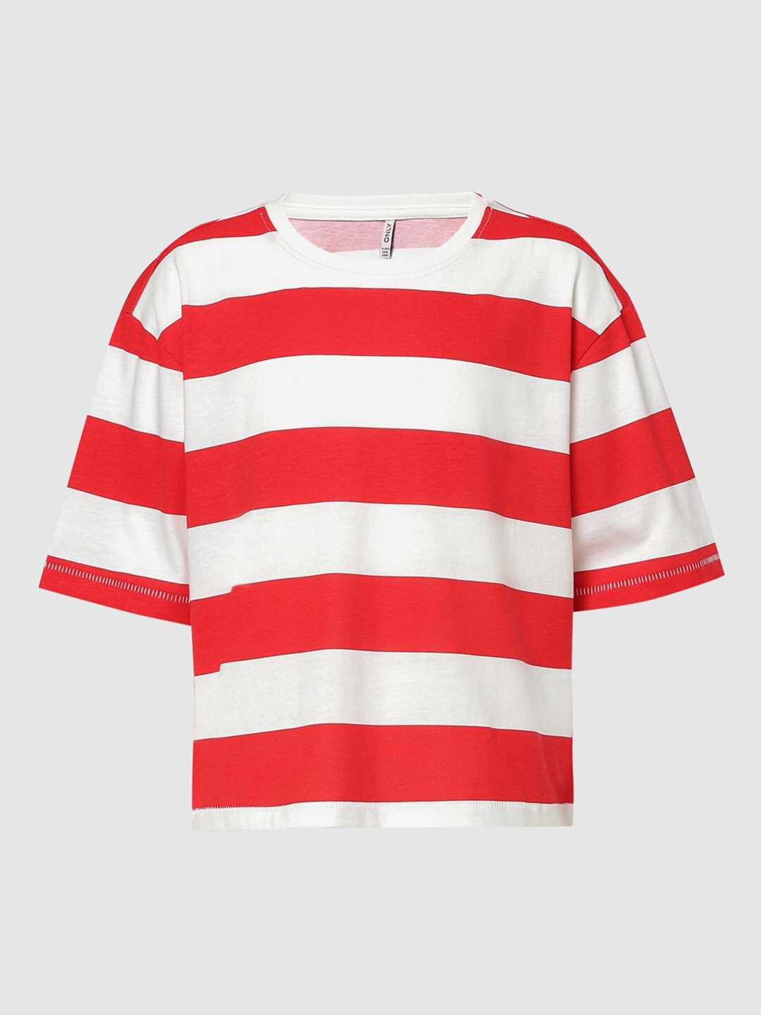 

KIDS ONLY Girls Red Striped Applique T-shirt