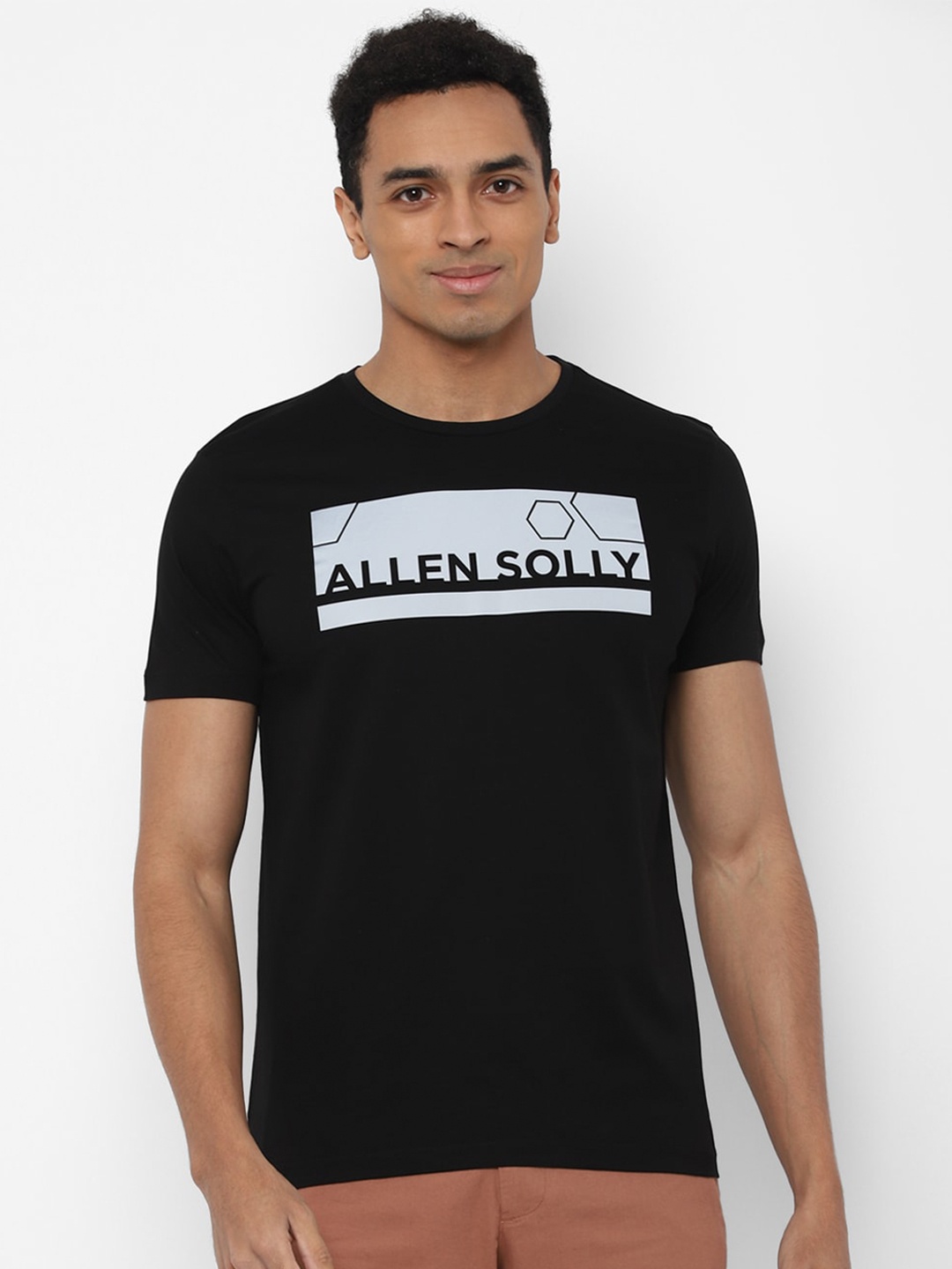 

Allen Solly Men Black Typography Printed T-shirt