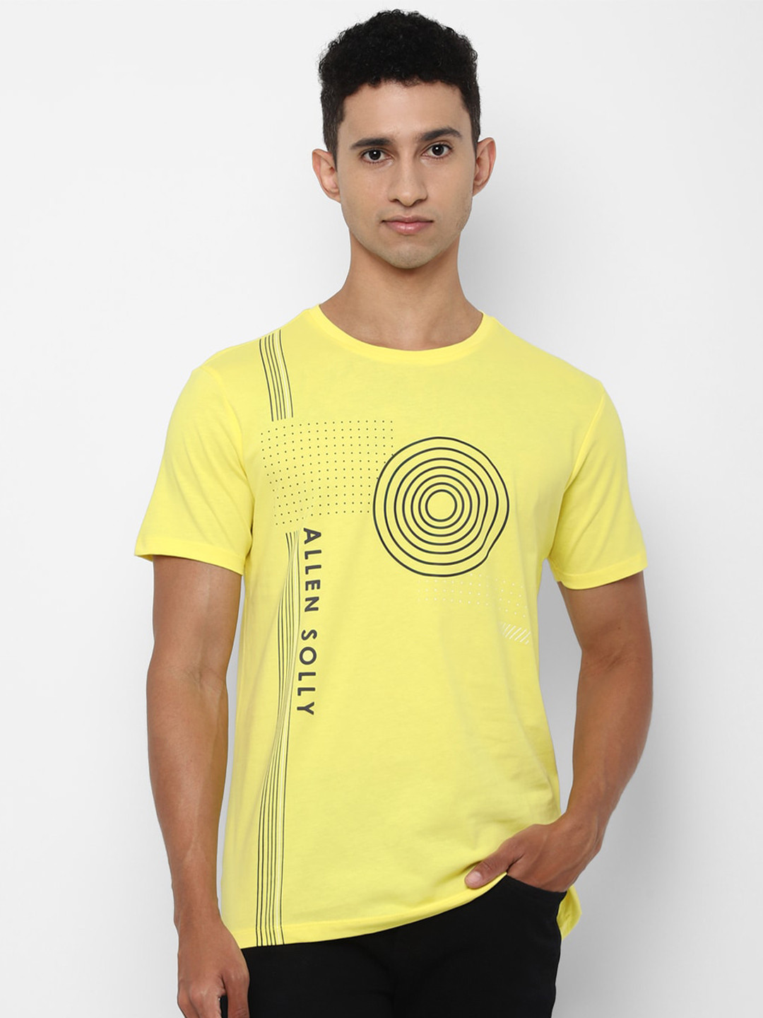 

Allen Solly Men Yellow Printed T-shirt