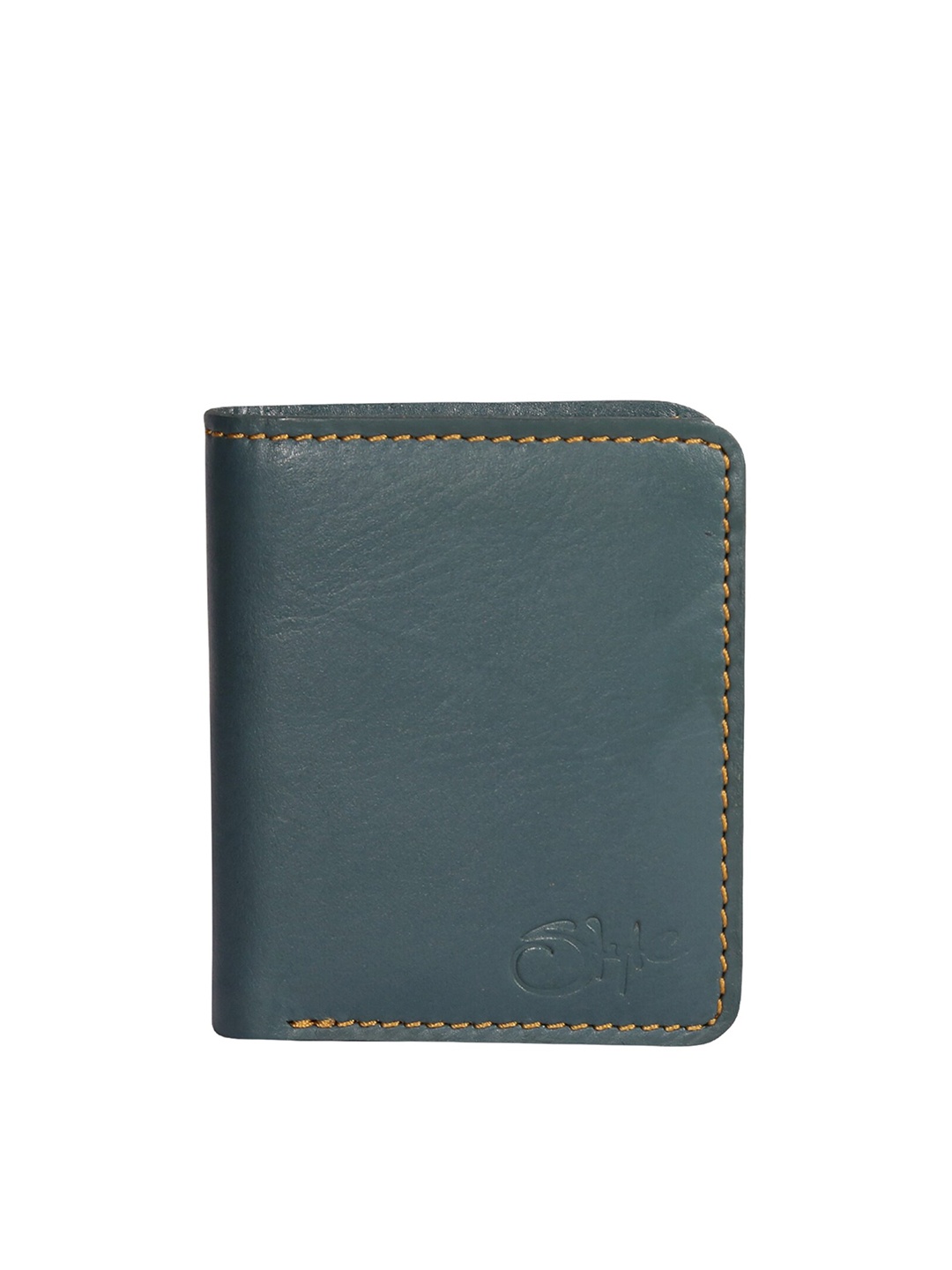 

Style SHOES Men Green Leather Two Fold Wallet