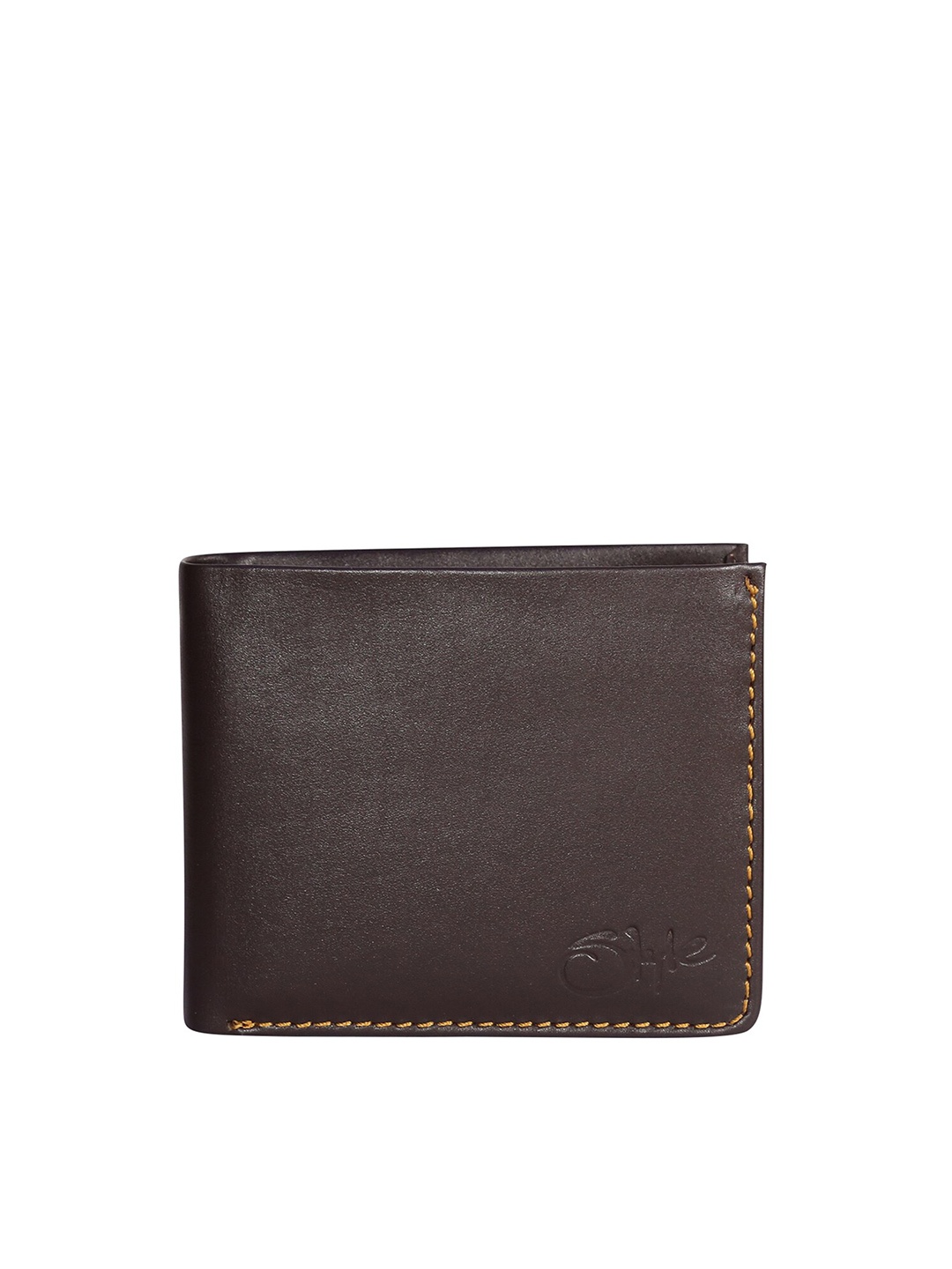 

Style SHOES Unisex Brown Leather RFID Two Fold Wallet