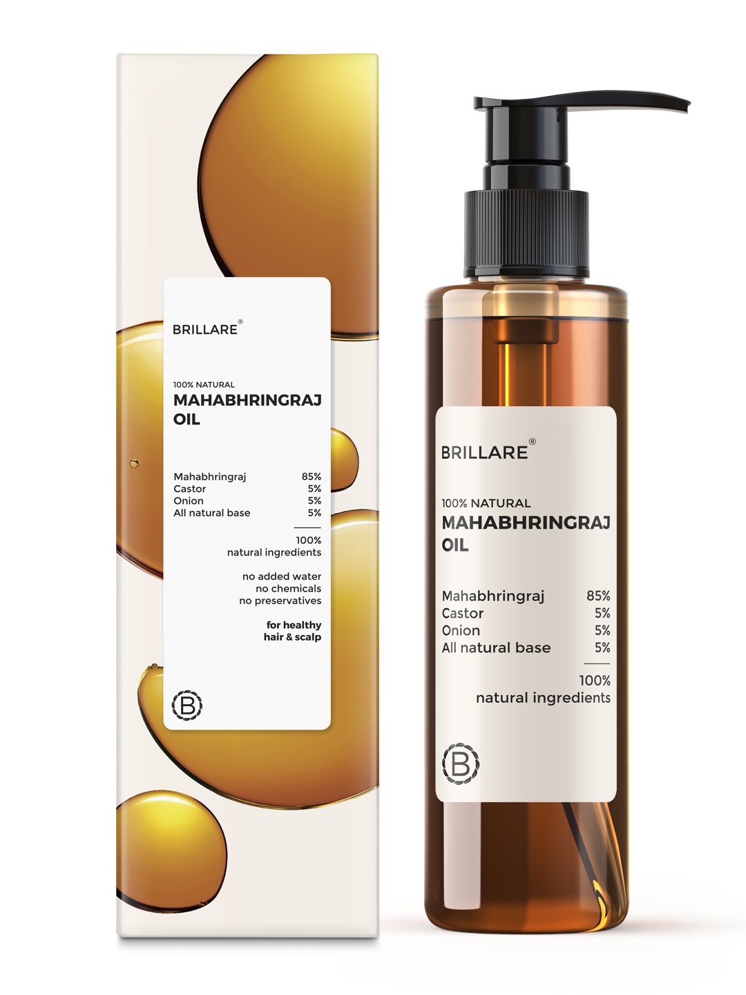 

BRILLARE Sustainable Real Mahabhringraj Oil - 200 ml, Brown