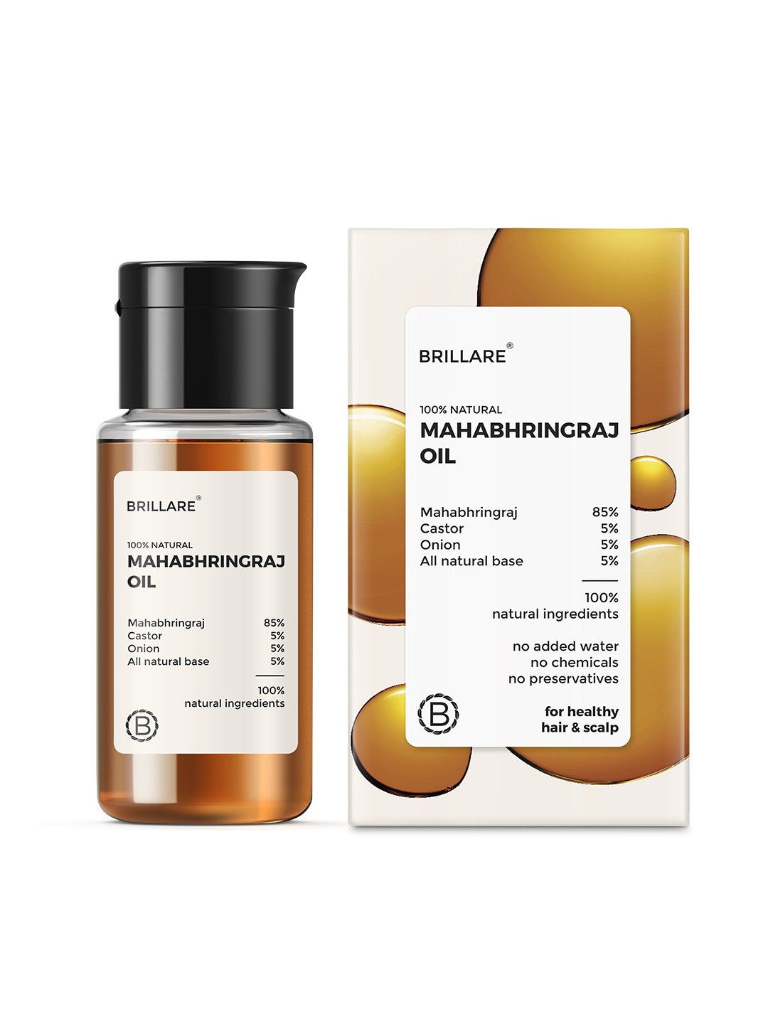 

BRILLARE Sustainable Real Mahabhringraj Oil - 50 ml, Brown
