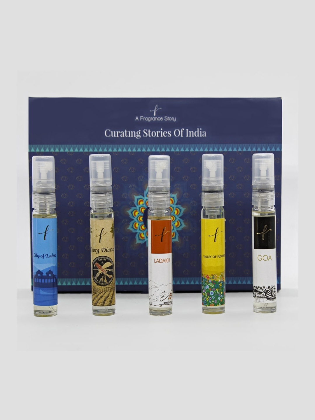 

A Fragrance Story Curating Stories Of India Perfume Gift Set - 10 ml Each, Navy blue