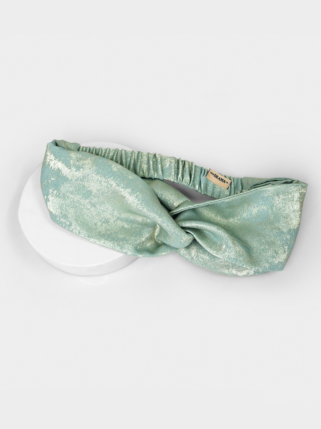 

HAIR DRAMA CO. Women Green Cross-knot Hairband