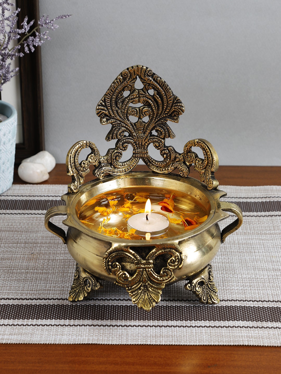 

Imli Street Gold-Toned Brass Urli Showpieces