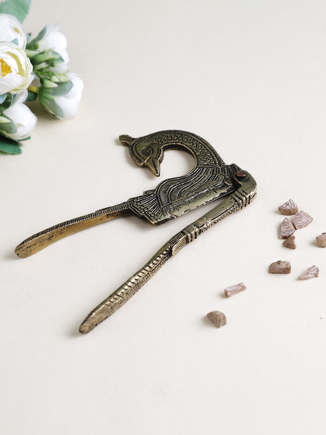 Imli Street Gold-Coloured Nut Cutter Showpieces