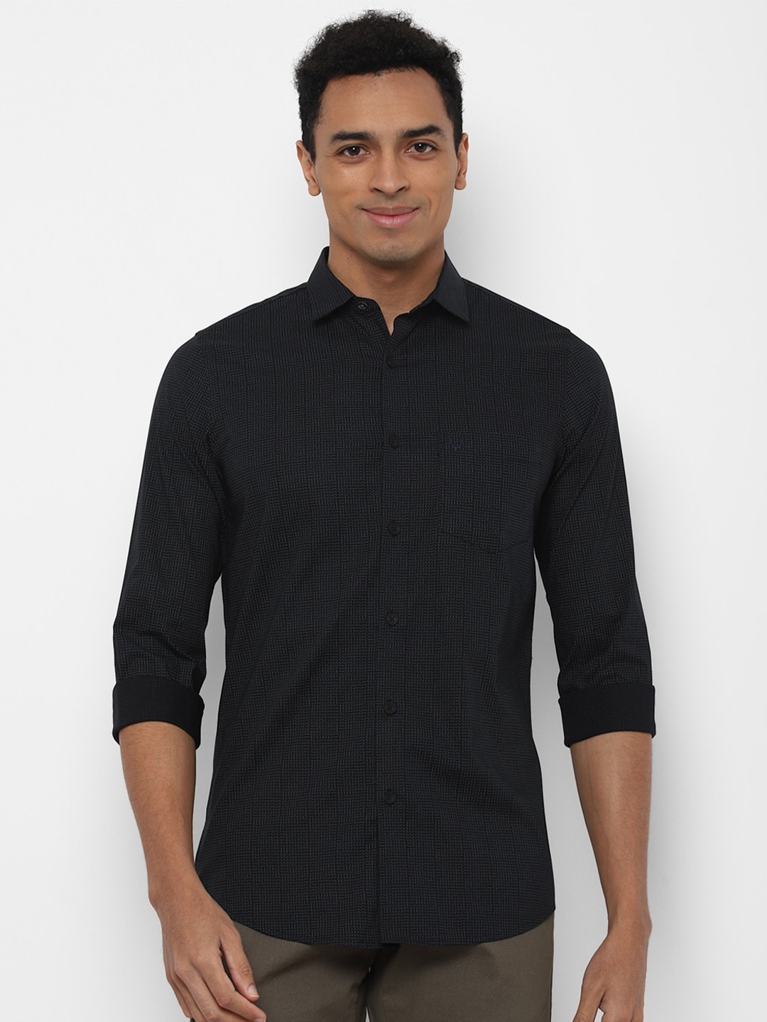 

Allen Solly Men Black Slim Fit Casual Shirt