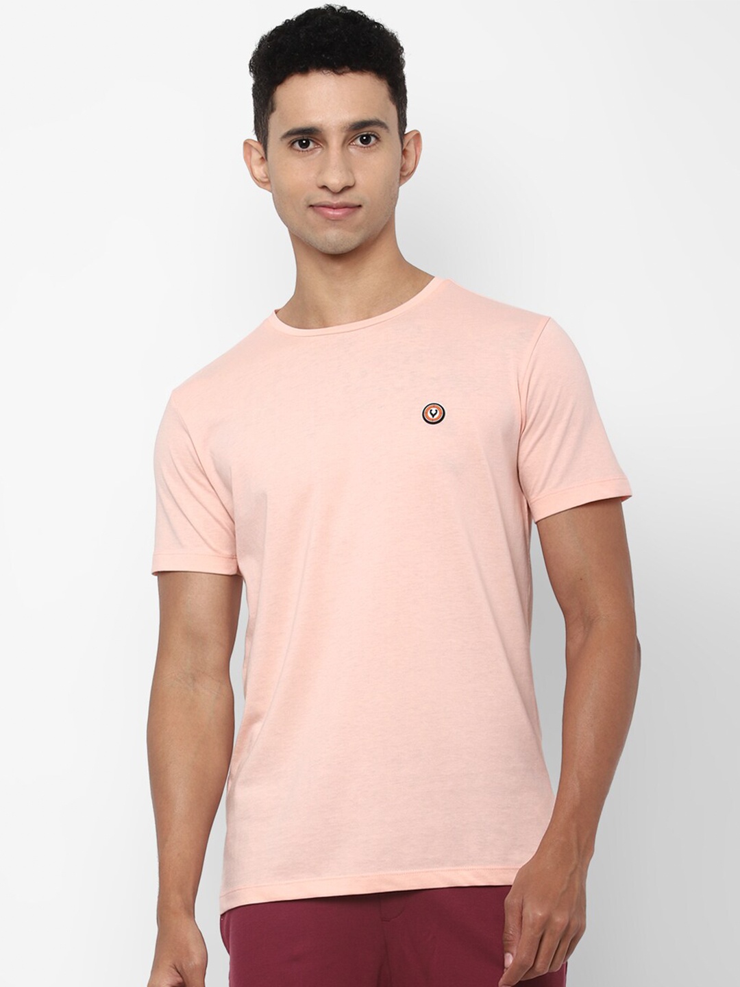 

Allen Solly Sport Men Pink Pure Cotton T-shirt