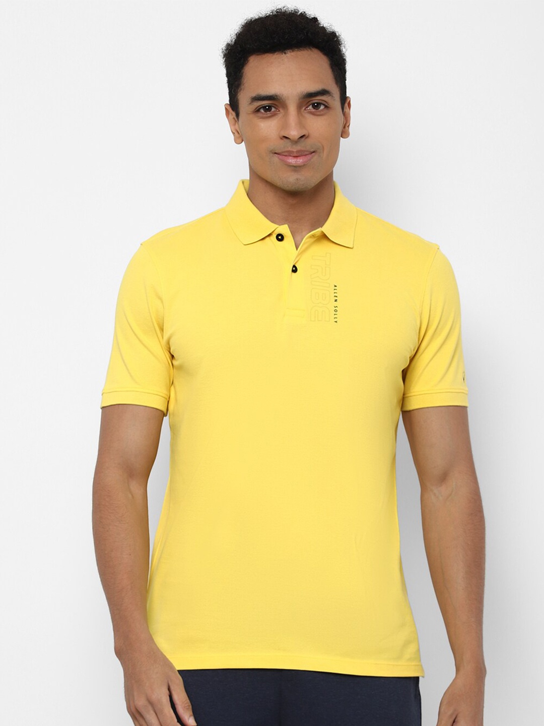 

Allen Solly Tribe Men Yellow Polo Collar T-shirt