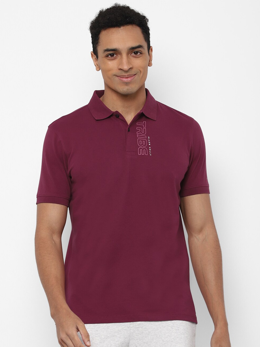

Allen Solly Tribe Men Maroon Polo Collar Regular Fit T-shirt