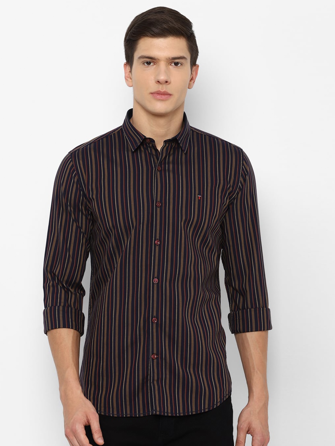 

Louis Philippe Sport Men Navy Blue Slim Fit Striped Casual Shirt