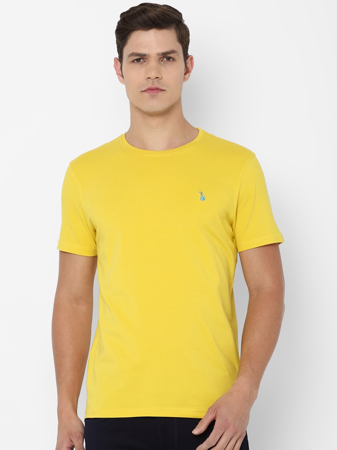 

SIMON CARTER LONDON Men Yellow Slim Fit T-shirt