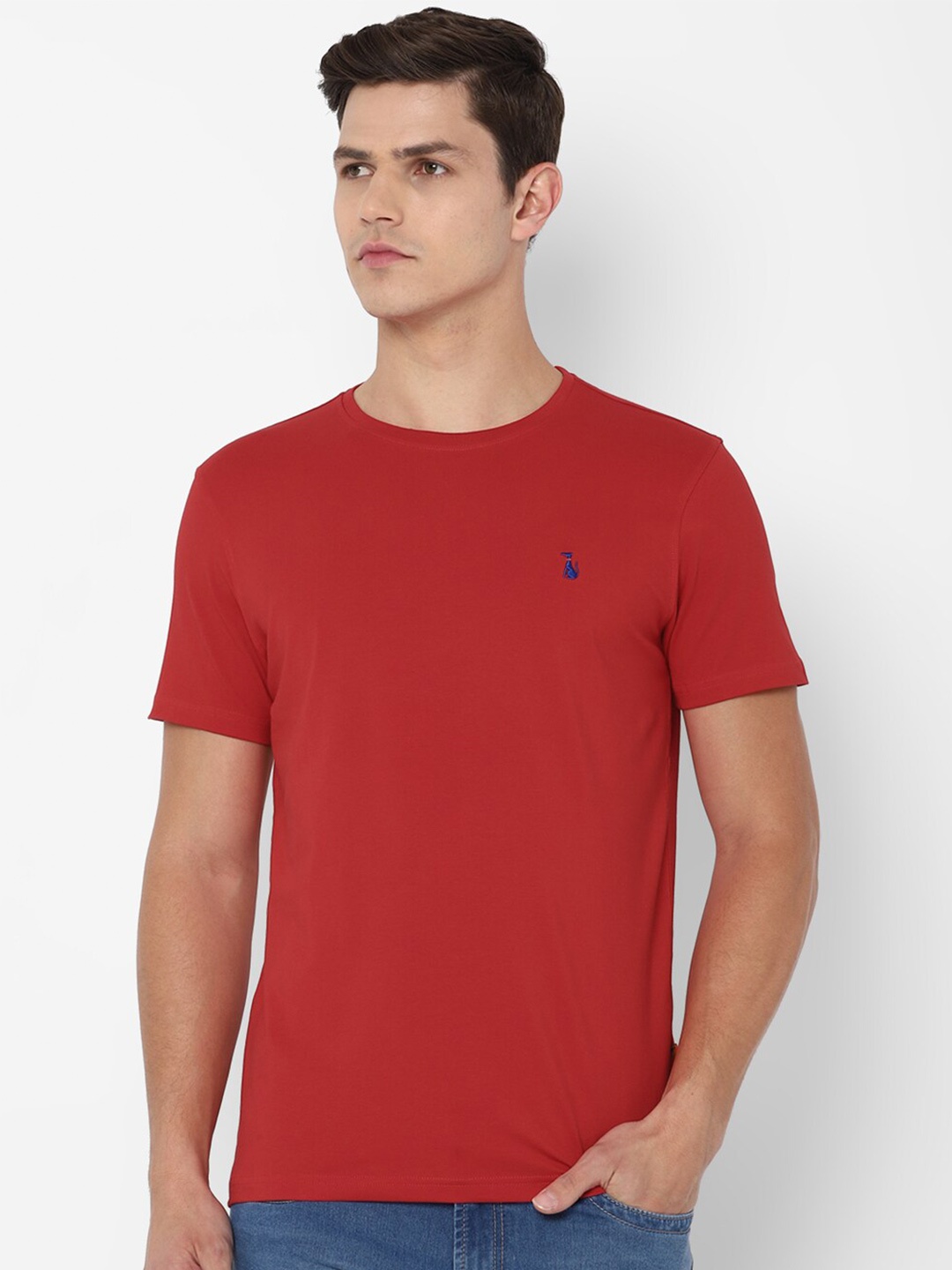 

SIMON CARTER LONDON Men Red Slim Fit T-shirt