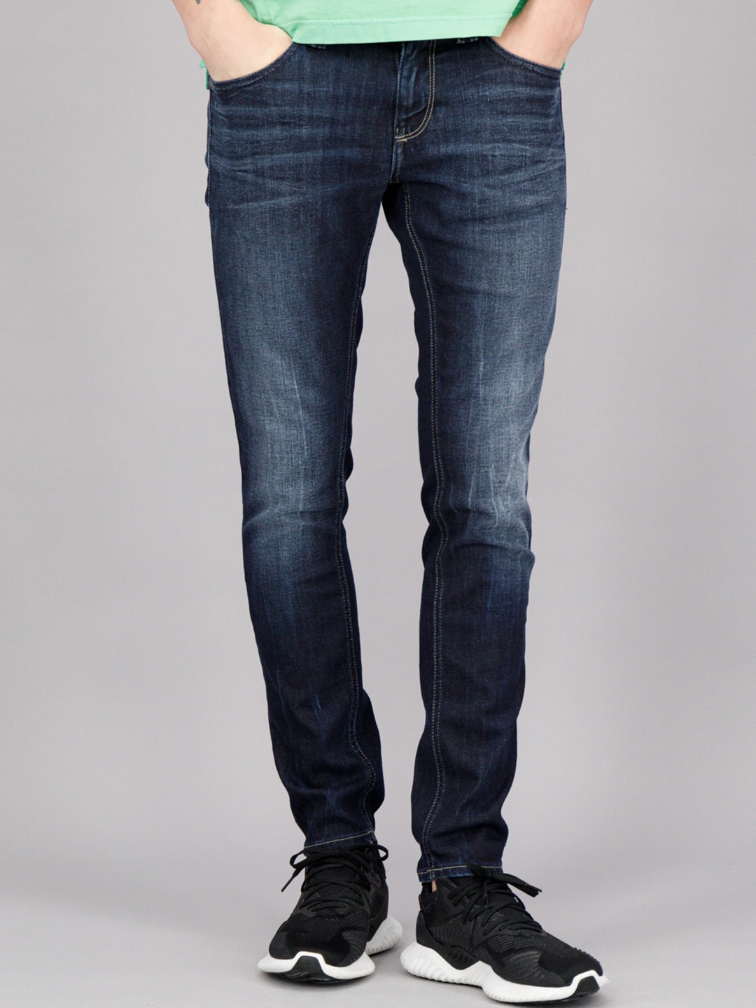 

FREESOUL Men Blue Slim Fit Heavy Fade Jeans