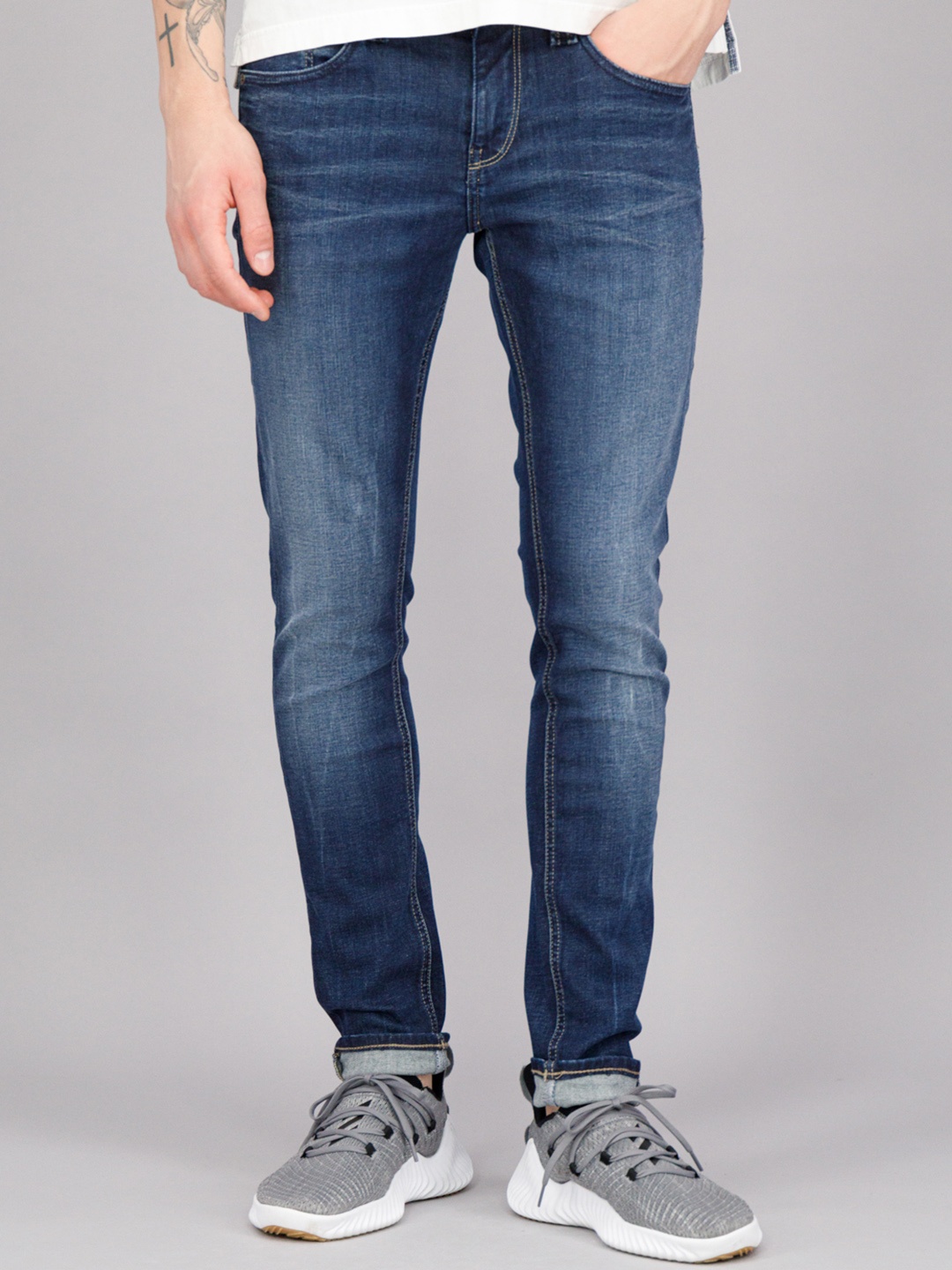 

FREESOUL Men Blue Slim Fit Heavy Fade Jeans